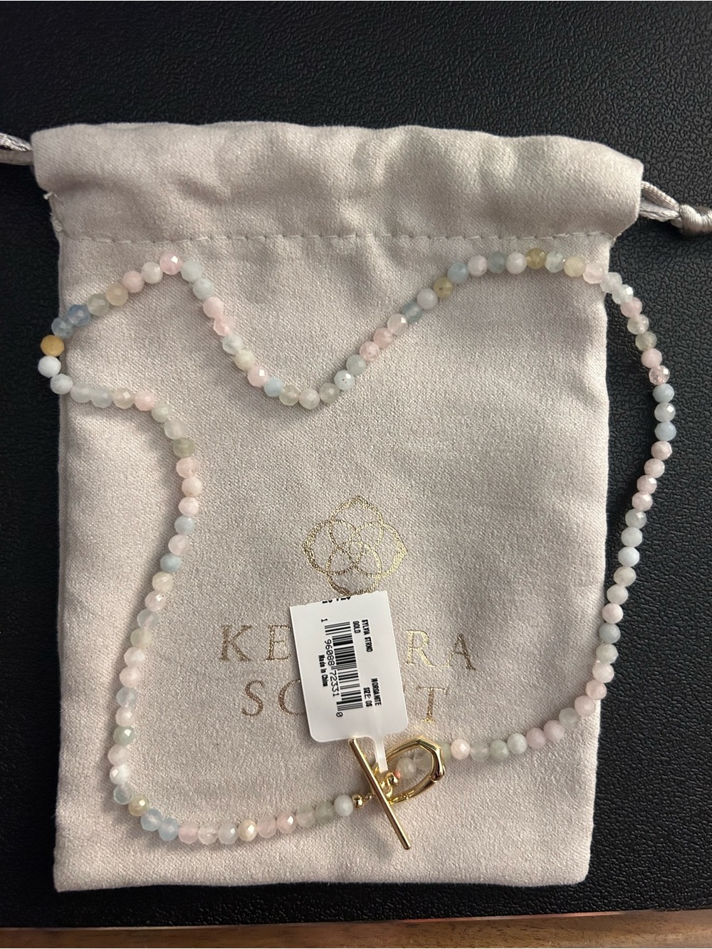 Kendra Scott Sylvia Morganite Ombre Beaded Necklace